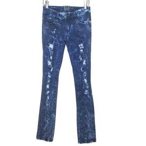 TRIPP NYC Distressed Acid Wash Skinny Jeans Womens Size 0 *25x30 Grunge Punk